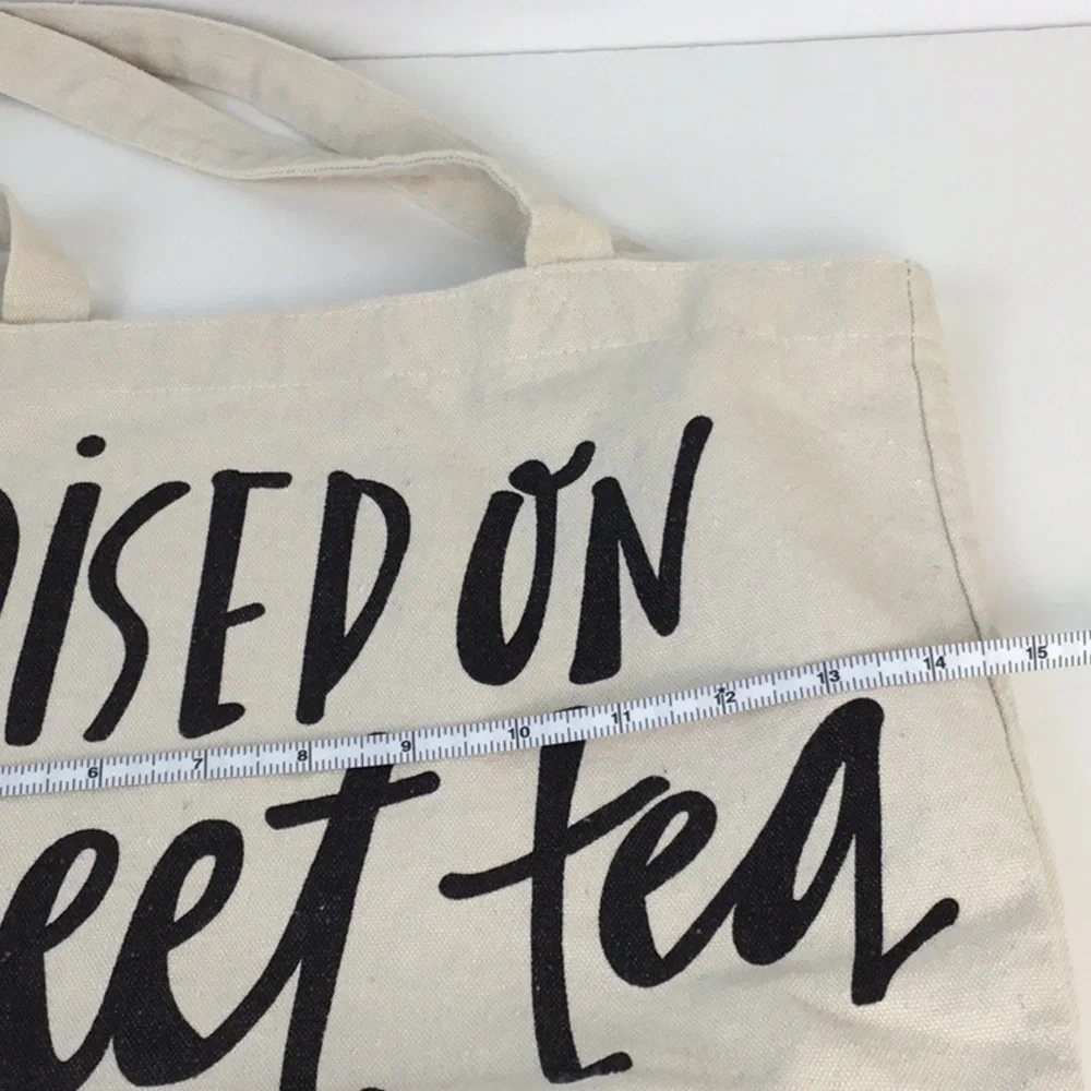 Christian Tote Bag Raised On Sweet Tea And Jesus Canvas Tote